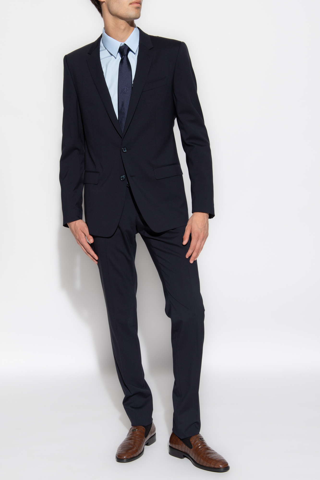 Dolce and gabbana discount navy blue suit